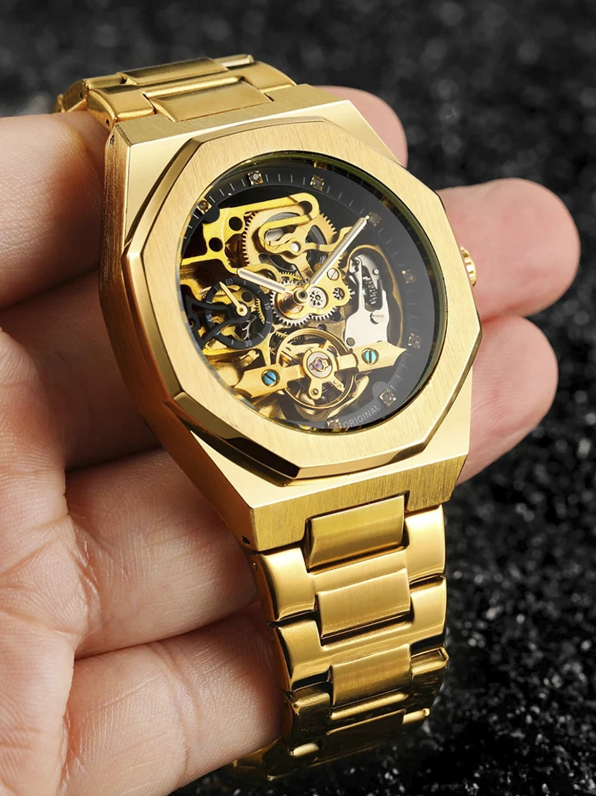 Relógios Masculino Pontual Elementum Gold