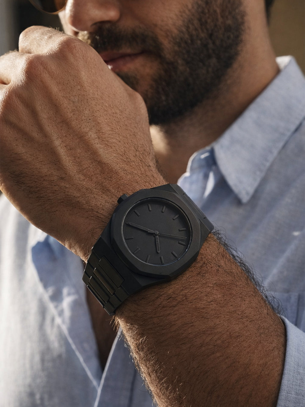 Relógio Masculino Pontual Minimalist Black